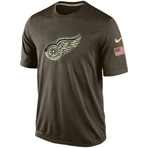 Men's Detroit Red Wings Salute To Service Nike Dri-FIT T-Shirt - Click Image to Close